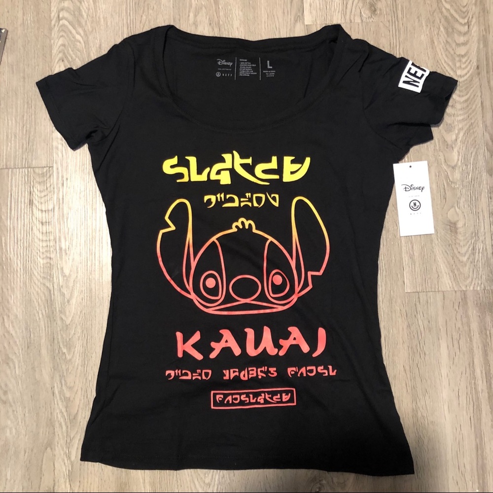 🆕 Neff Disney Stitch Kauai Scoop Women’s T-shirt